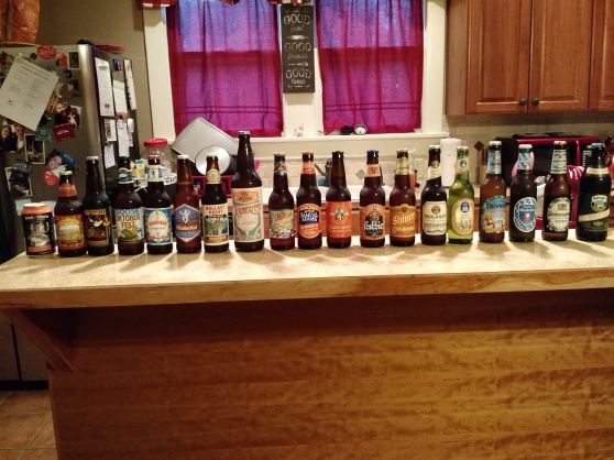 All 19 Oktoberfest beers. Copyright 2015 by Andrew Dunn.
